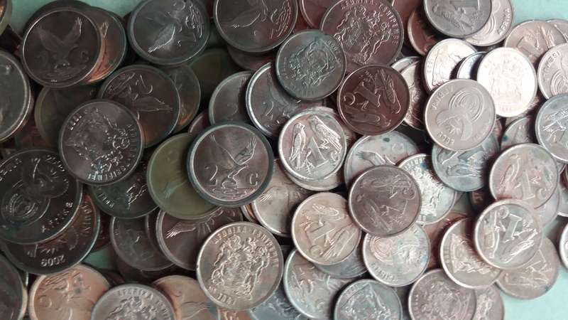 South Africa lot of 3rd Decimal series * 50 x 1c , 50 x 2c & 50 x 5c*