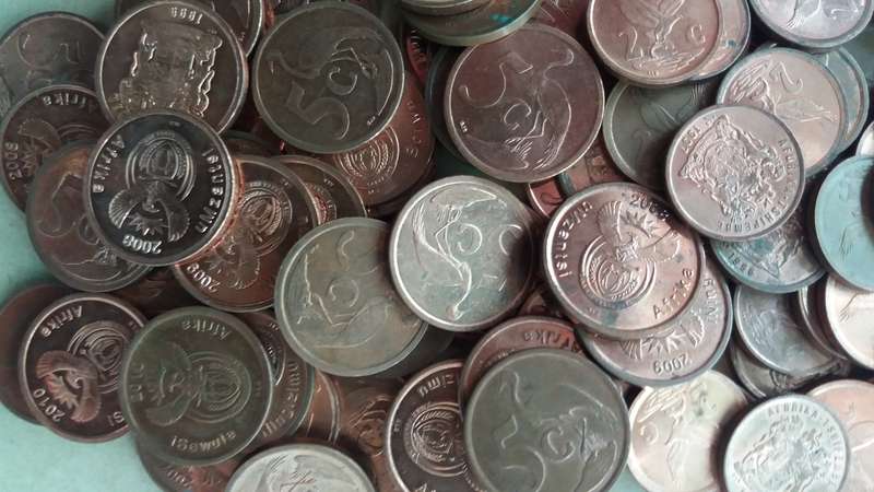 South Africa lot of 3rd Decimal series * 50 x 1c , 50 x 2c & 50 x 5c*