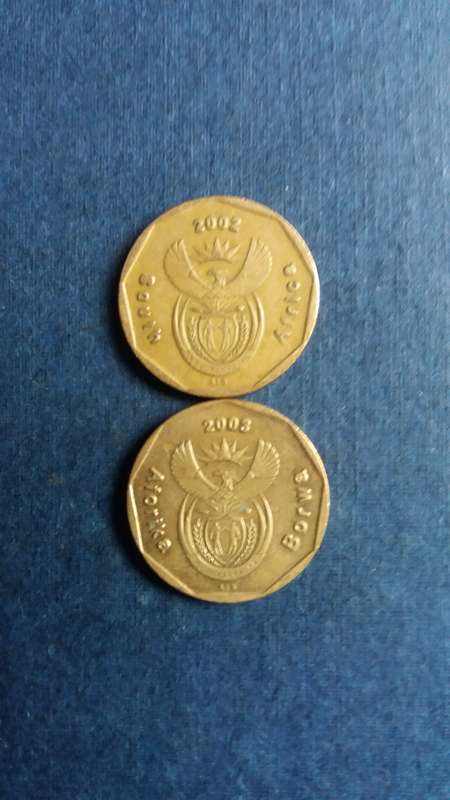 South Africa 2002 & 2003  20 cent * 2 x coins*