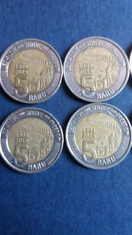 South Africa 2019 R5 - 25 Years of Constitutional Democracy * 10 x coins*