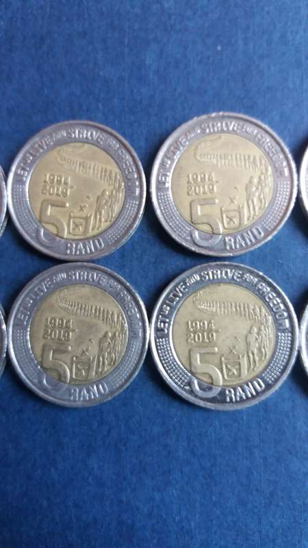 South Africa 2019 R5 - 25 Years of Constitutional Democracy * 10 x coins*