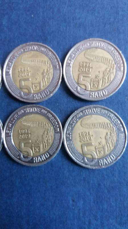 South Africa 2019 R5 - 25 Years of Constitutional Democracy * 10 x coins*