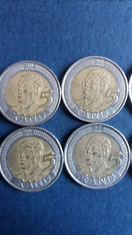 South Africa 2008 R5 - Mandela 90 years birthday * 10 x coins*