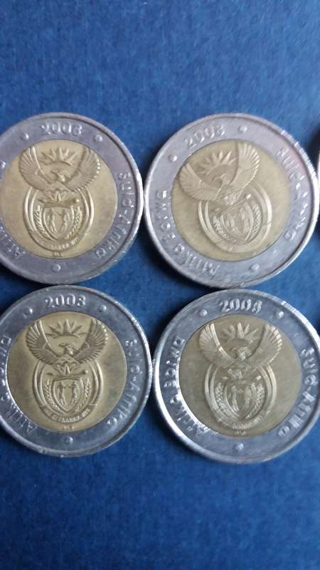 South Africa 2008 R5 - Mandela 90 years birthday * 10 x coins*