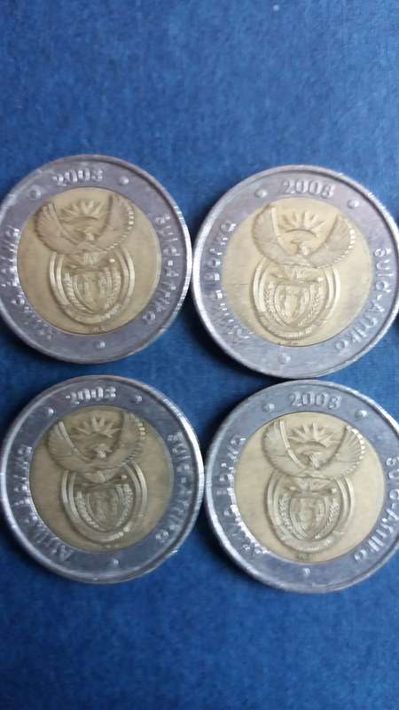 South Africa 2008 R5 - Mandela 90 years birthday * 10 x coins*