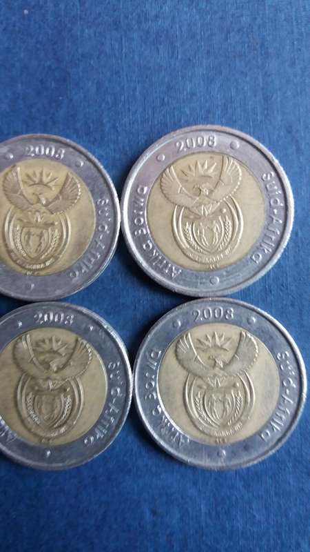 South Africa 2008 R5 - Mandela 90 years birthday * 10 x coins*