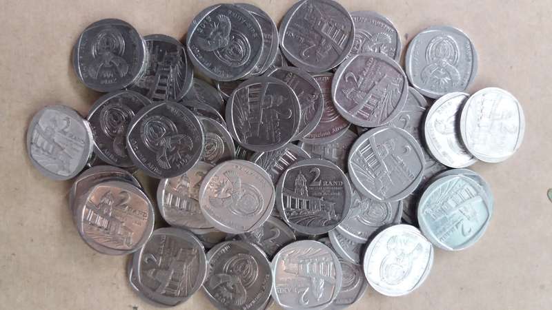 South Africa lot of 50 Union Building R2 coins 2013/2014