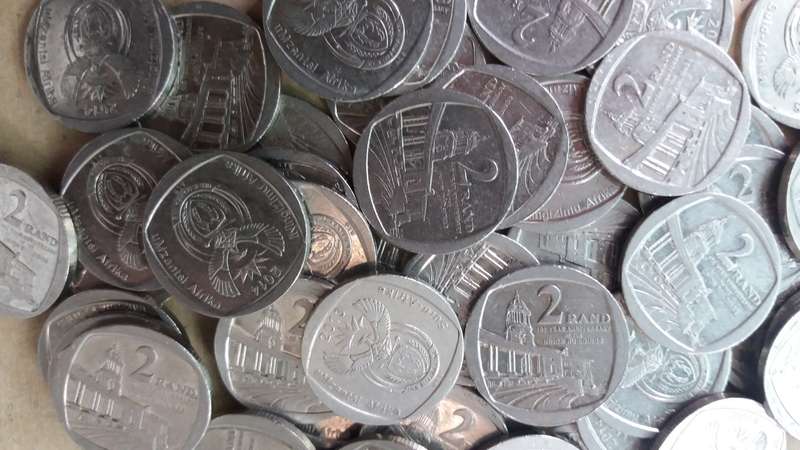 South Africa lot of 50 Union Building R2 coins 2013/2014