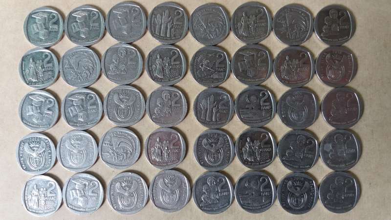 South Africa lot of 40 commemorative R2 coins