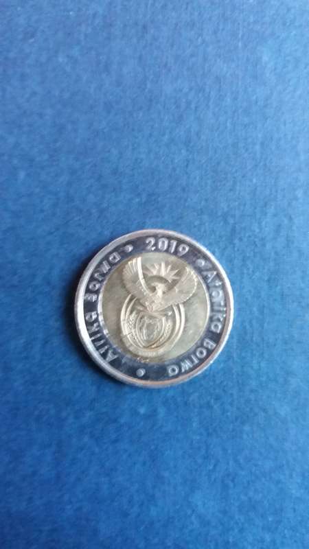 South Africa 2019 R5 - 25 Years of Constitutional Democracy * A Beauty of a coin* AU/UNC