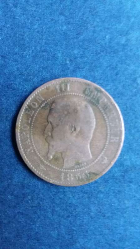France 1855 w 10 Centimes * Napolean III*
