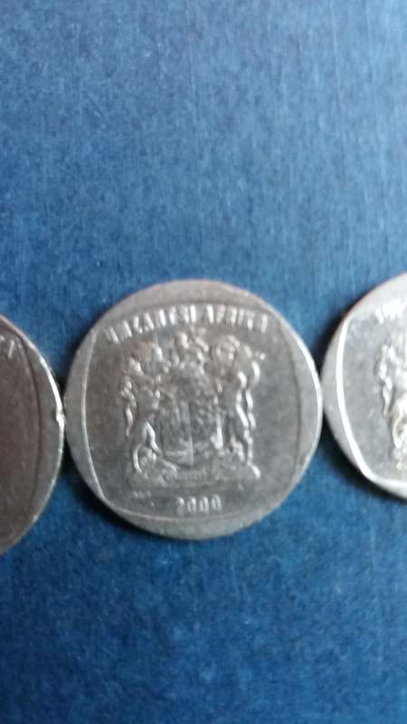South Africa 2000 R5, R2 & R1 * Old Coat of Arms* Difficult to find