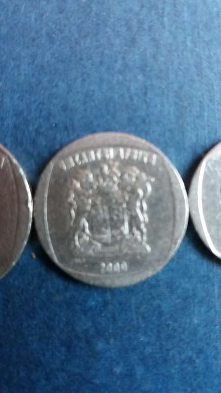South Africa 2000 R5, R2 & R1 * Old Coat of Arms* Difficult to find