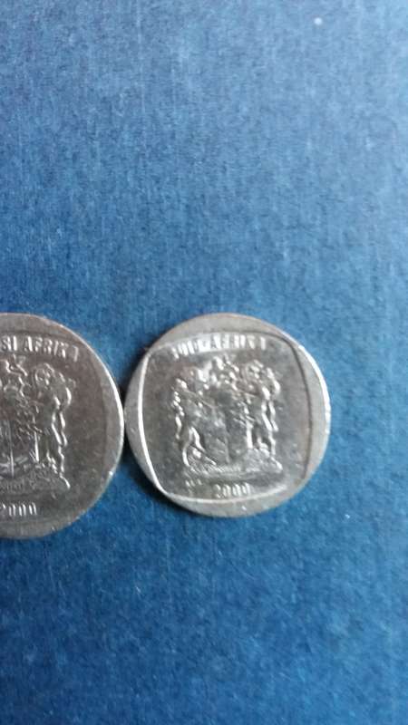 South Africa 2000 R5, R2 & R1 * Old Coat of Arms* Difficult to find