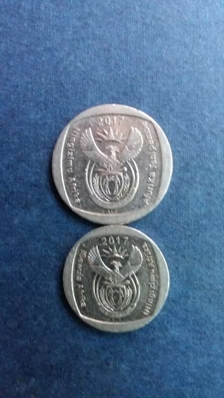 South Africa 2017 R2 & R1  * Difficult to find no mintage fiqures*