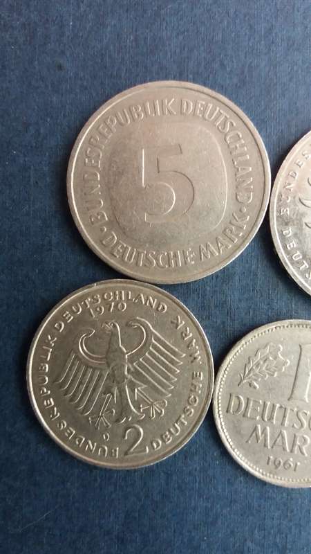 Lot of Deutsche Mark - 5 coins * 14 Deutsche Mark  R138,18*