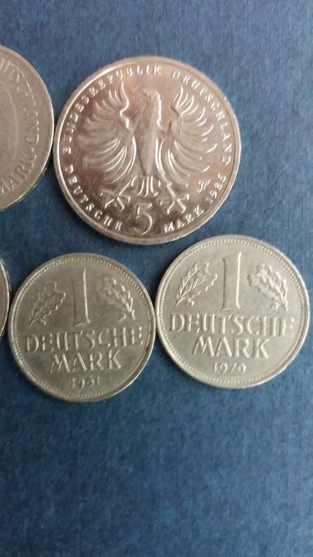 Lot of Deutsche Mark - 5 coins * 14 Deutsche Mark  R138,18*
