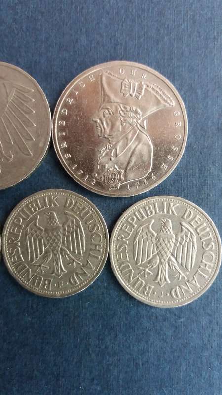Lot of Deutsche Mark - 5 coins * 14 Deutsche Mark  R138,18*