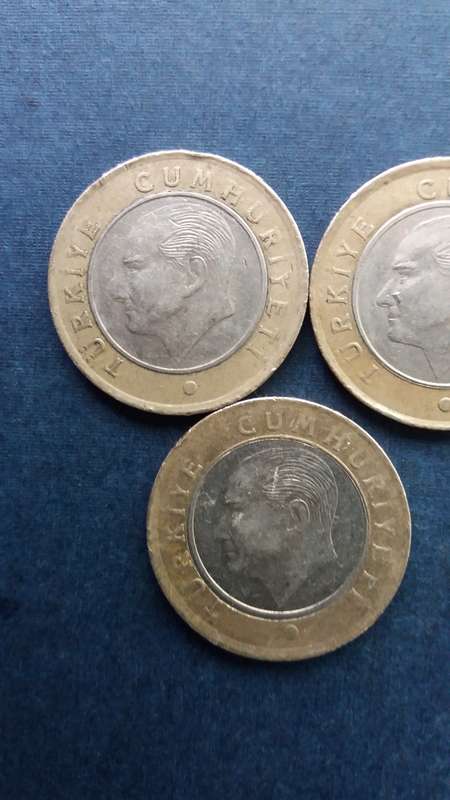Turkey 2015 1 Lira * 3 x coins*