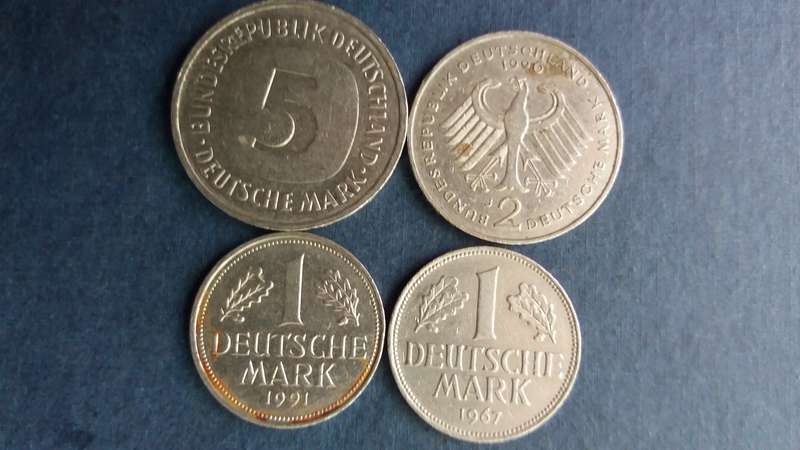 Lot of Deutsche Mark - 4 coins * 9 Deutsche Mark  R88,89*
