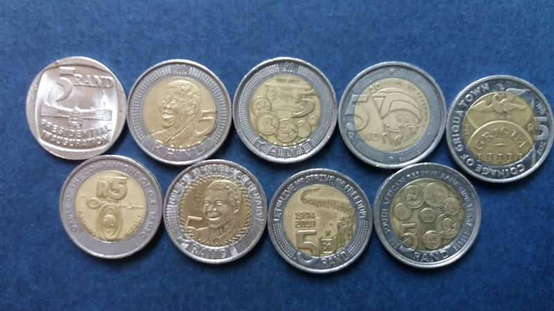 South Africa Set of Commemorative R5 from 1994 to 2021 * 9 x coins*