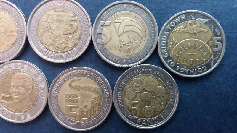 South Africa Set of Commemorative R5 from 1994 to 2021 * 9 x coins*