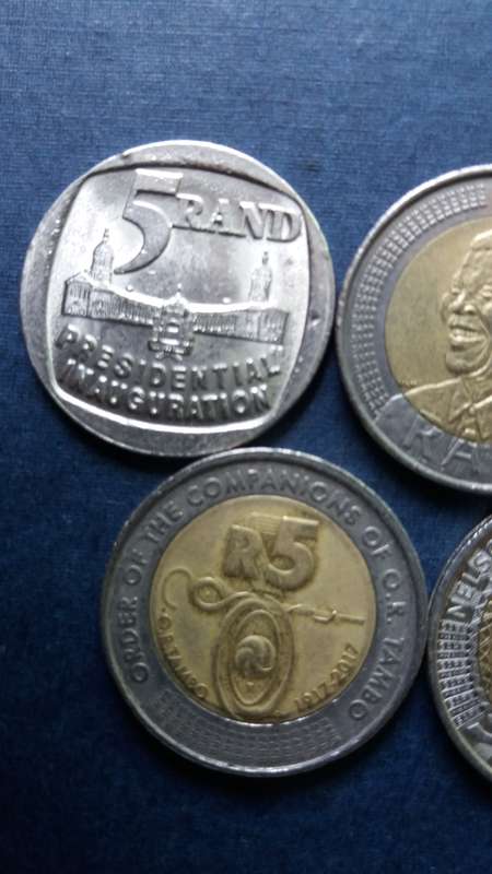 South Africa Set of Commemorative R5 from 1994 to 2021 * 9 x coins*