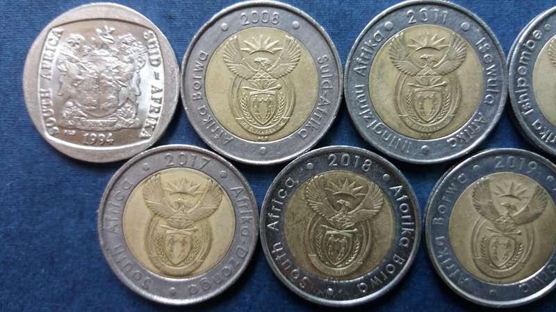 South Africa Set of Commemorative R5 from 1994 to 2021 * 9 x coins*