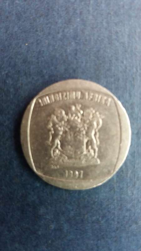 South Africa 1997 R5 * Old Coat of Arms - Mintage 1276000*