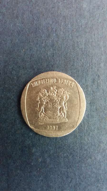 South Africa 1997 R5 * Old Coat of Arms - Mintage 1276000*