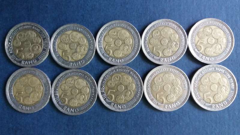 South Africa 2021 R5 SARB Centenary * 10 x coins*