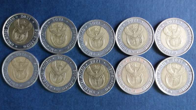 South Africa 2021 R5 SARB Centenary * 10 x coins*