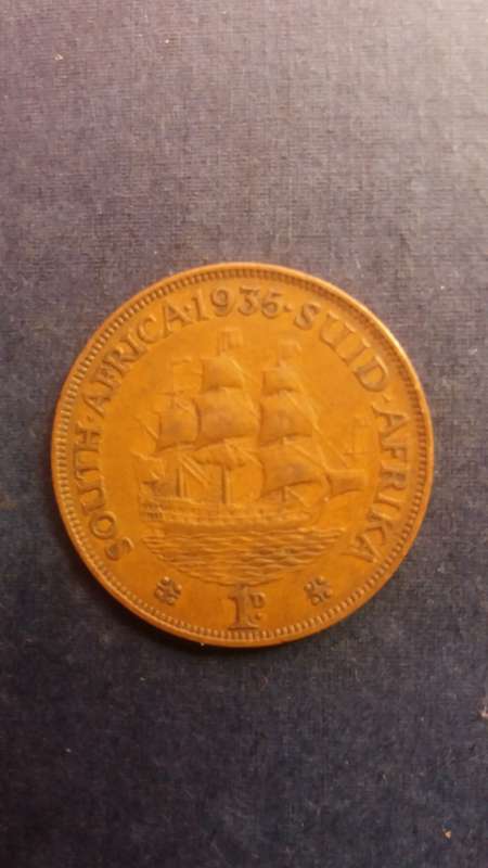 South Africa 1935 1 Penny * King George V - Mintage 2 295 191*