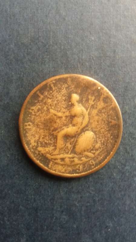 United Kingdom 1799 1/2 penny * Georgius III - 226 old coin ( Filler)*