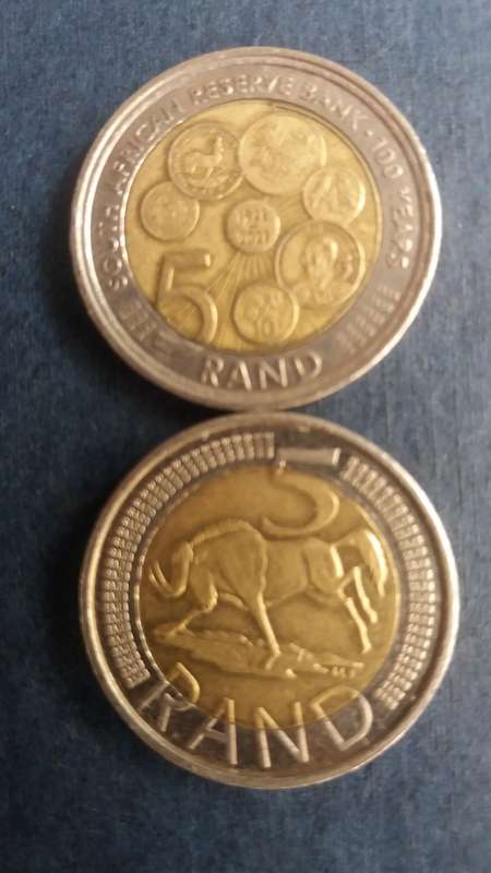 South Africa 2021 R5 SARB Centenary & Wildebeest * 2 x coins*