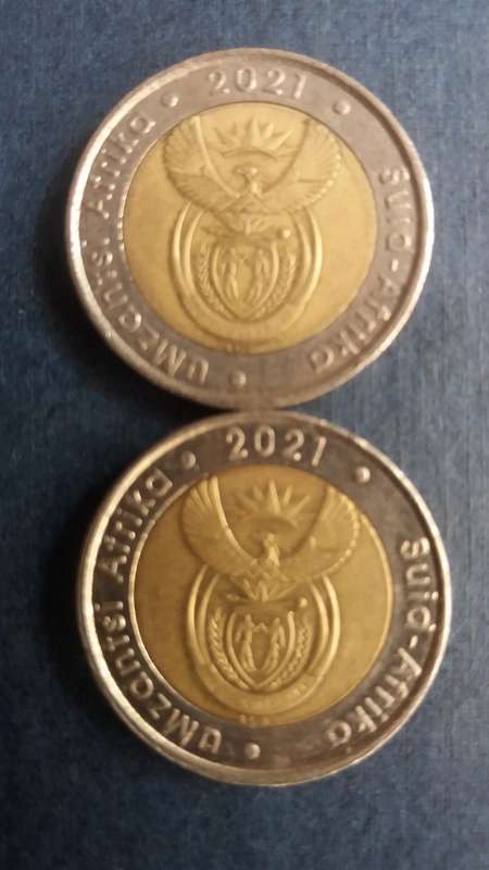 South Africa 2021 R5 SARB Centenary & Wildebeest * 2 x coins*
