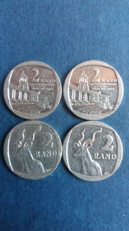 South Africa 2013/2014 R2 100 Years  Anniversary of the Union Building  & Kudu * 4 x coins*