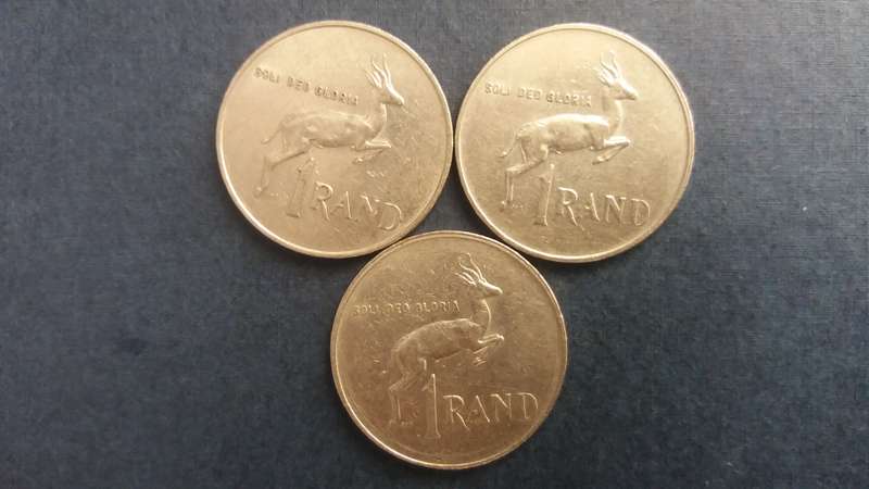 South Africa 1987, 1988 & 1989 R1  * 3 x Coins*