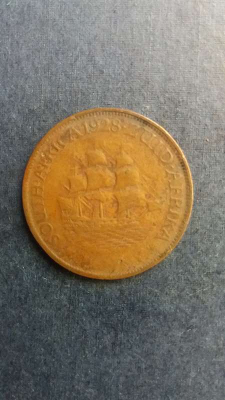 South Africa 1928 1 Penny * George V - Mintage 385 669* Filler Coin