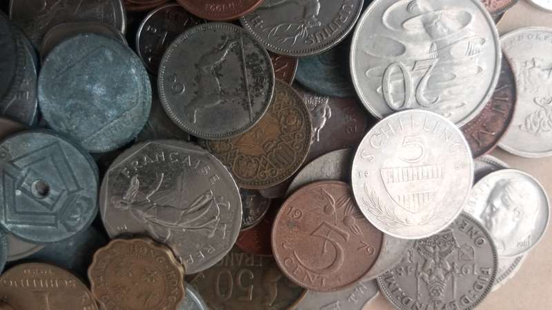 World Mix Coins - lot of 340 coins in total * No South African Coins*