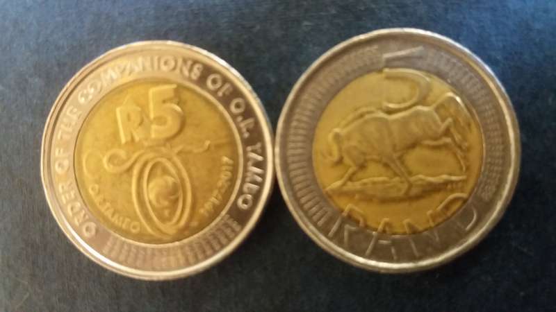 South Africa 2017 R5 Order of Companions of O.R. Tambo & Wildebeest * 2 x coins*