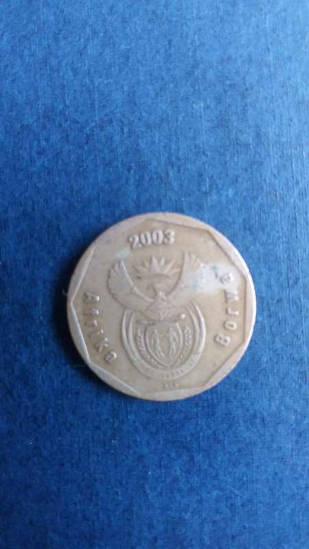 South Africa 2003 50 cents - ICC Cricket World Cup* Mintage 11 749*