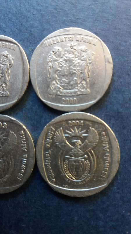 South Africa 1998, 1999, 2000 , 2002 , 2003 & 2004 R2 * 6 X coins*