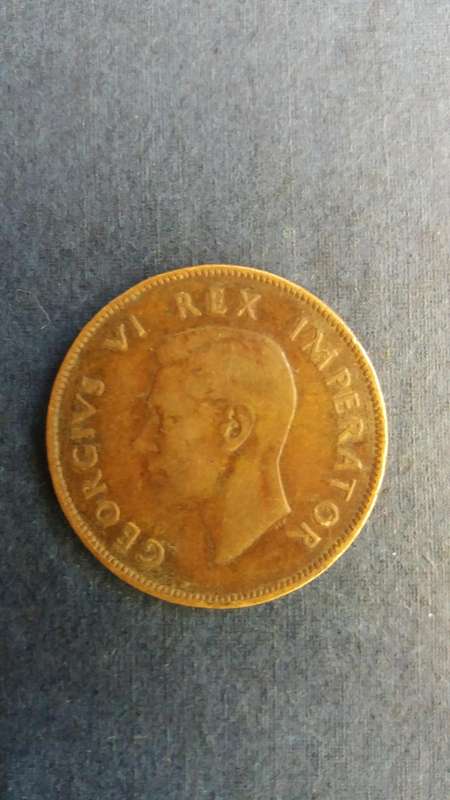 South Africa 1944 1 Penny * George VI - Mintage 6 424699*