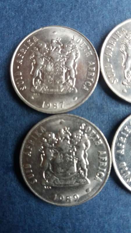 South Africa 1987, 1988, 1989 & 1990  20 cents * UNC - 4 x coins*