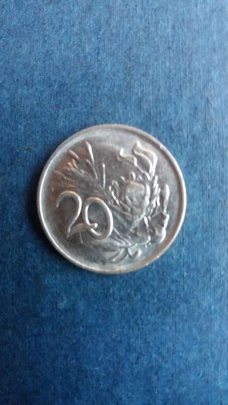South Africa 1976 20 cents * JJ Fouche*