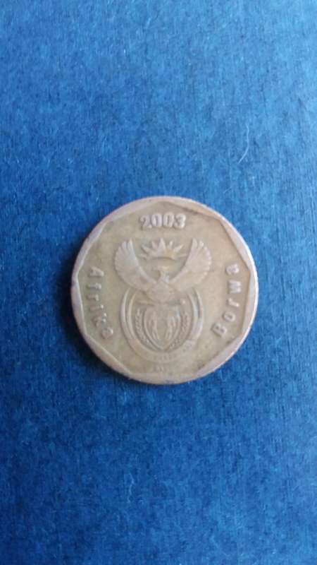 South Africa 2003 50 cents - ICC Cricket World Cup* Mintage 11 749*