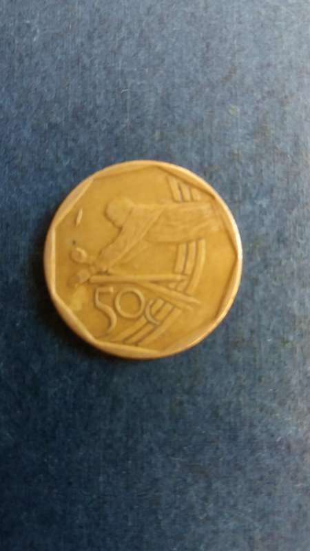 South Africa 2003 50 cents - ICC Cricket World Cup* Mintage 11 749*
