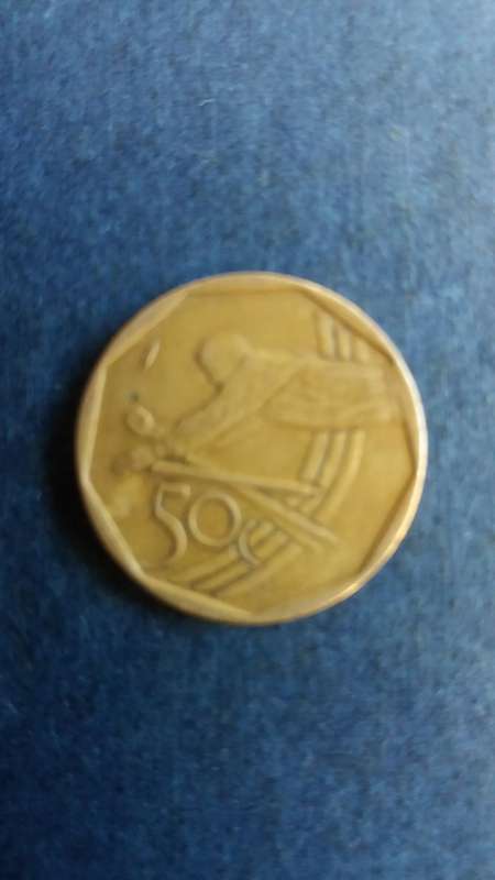 South Africa 2003 50 cents - ICC Cricket World Cup* Mintage 11 749*