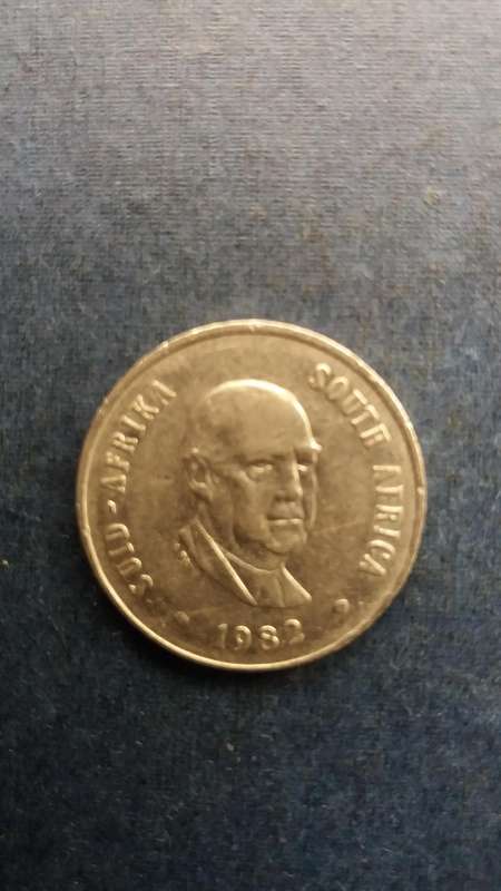 South Africa 1982 20 cent * BJ Vorster*